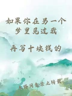 如果你在另一个梦里见过我